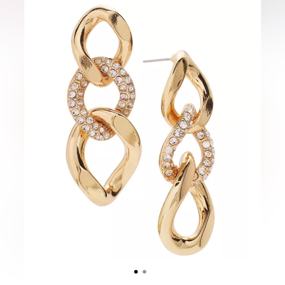 Gold dangle earrings- NWT
